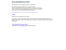 Tablet Screenshot of in-a-sentence.com